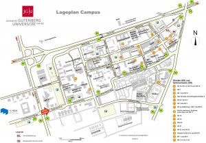 Map of the university campus at Johannes Gutenberg-University Mainz